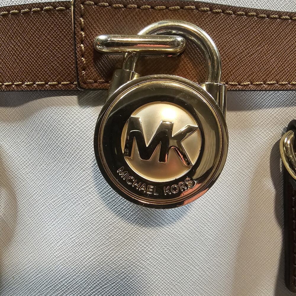 Michael Kors Nautical Hamilton Purse Luxury Preppy Beach Summer Hamptons Retro - Picture 2 of 13